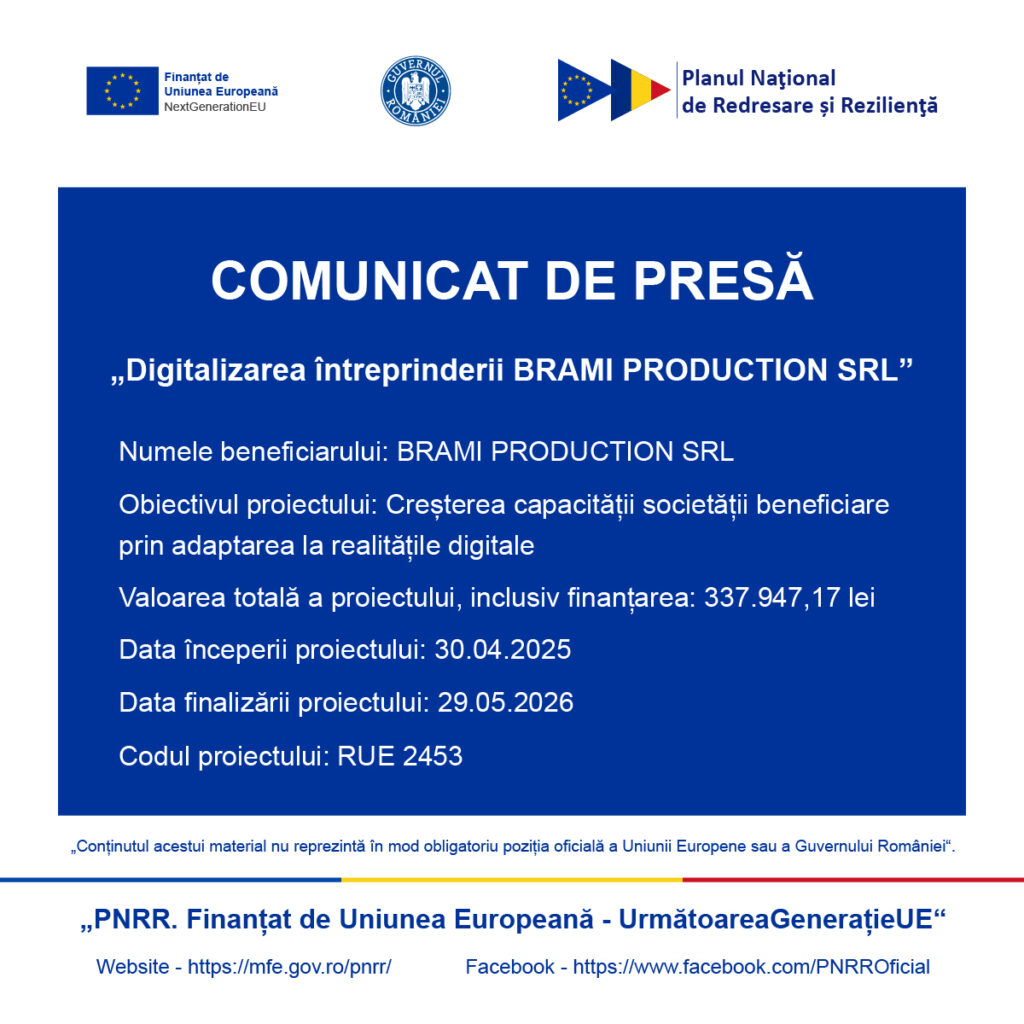 Proiect DIGITALIZARE Brami production